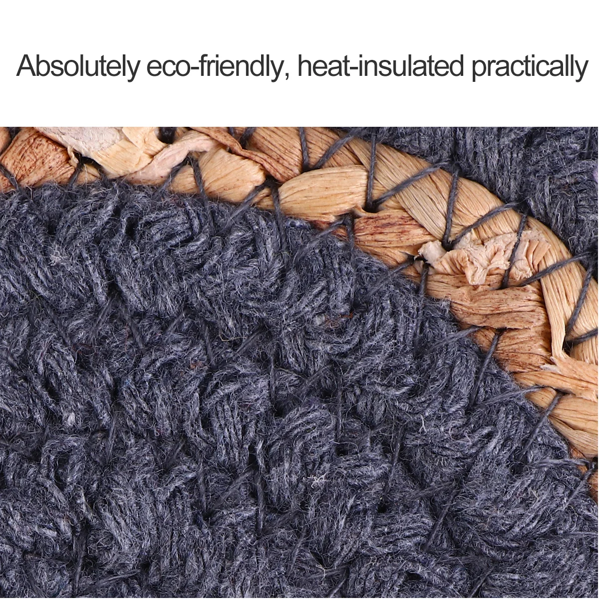 

4pcs Cotton Straw Placemat Natural Handcraft Table Mat Heat Insulated Pad For Kitchen Party Japanese Style Cup Mat