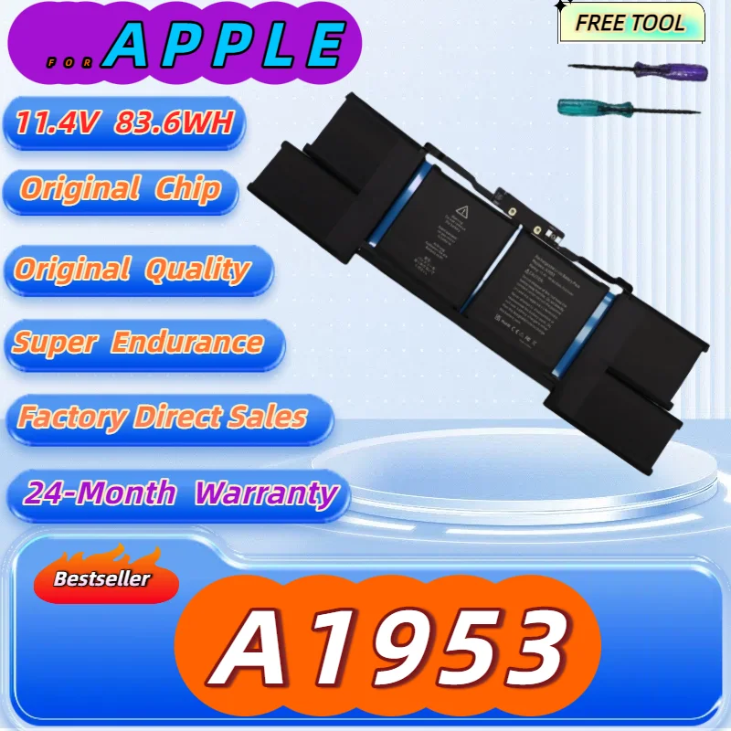 

Factory Direct SaleA1953 Battery For Apple macBook Pro Retina A1990 (15-inch, 2018) laptop 15 inch touchbar 2018 2019 11.4V 83.6