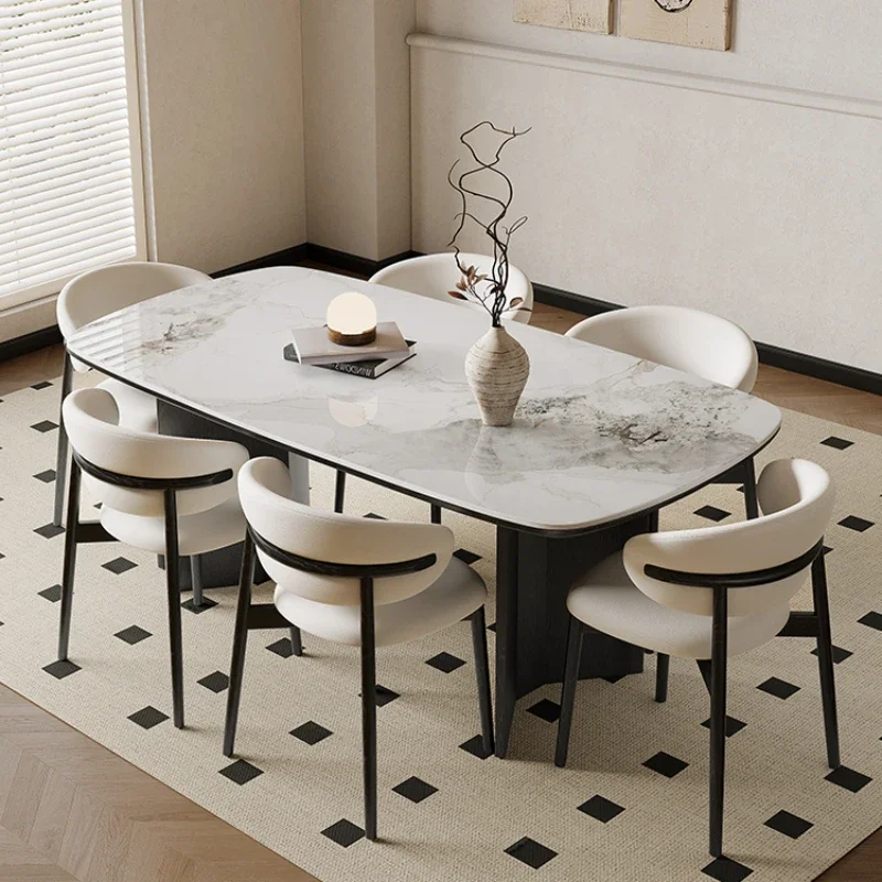 Dining Rooms Rectangular Table Service Oval Sedentary Multifunction Home Furniture Free Shipping Mesa Comedor Room Kitchen