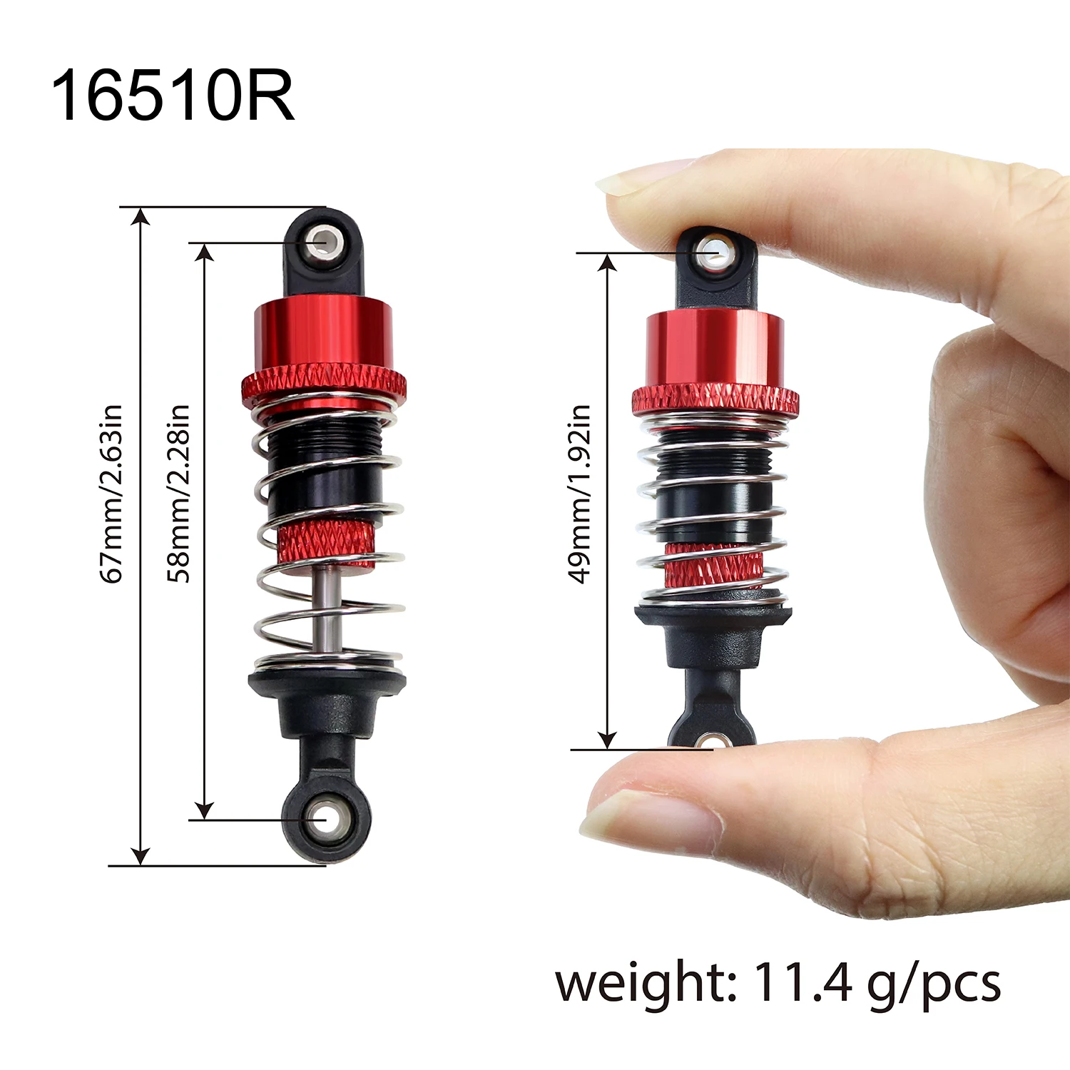 MJX Hyper Go 1/16 16210 16209 16208 Schokdempers Voor Achter Hydraulische Schokdempers RC Auto Voorraad Ruimte Onderdelen 16500R 16510R