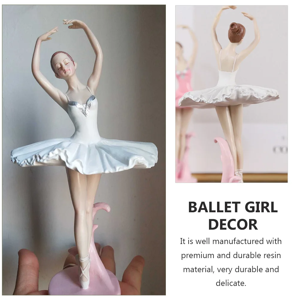 

1Pcs Elegant Ballerina Decor Resin Crafts Household Ballet Girl Decoration Delicate Stylish Tabletop Ornament Ballet Girl Decor