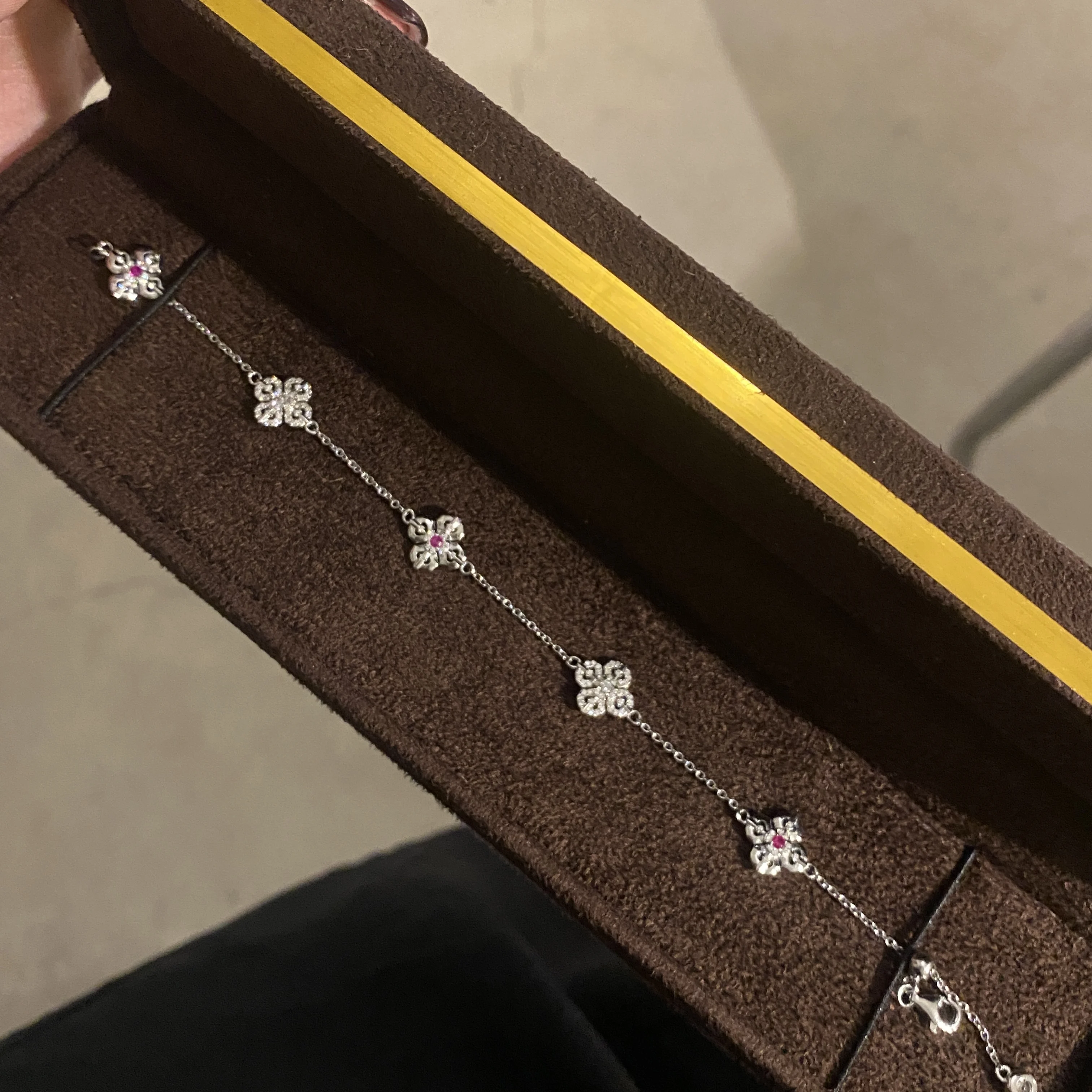 الرجعية مويسانيتي زهرة سوار S925 فضة فاخر قسط Handchain للنساء أنيق أنيق مجوهرات الزفاف هدية #4