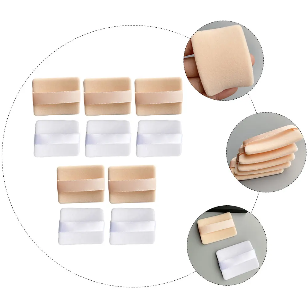 

10pcs Loose Powder Puff Makeup Sponges Wedge Synthetic Beauty Tools Accessories High Density Dual Side Washable