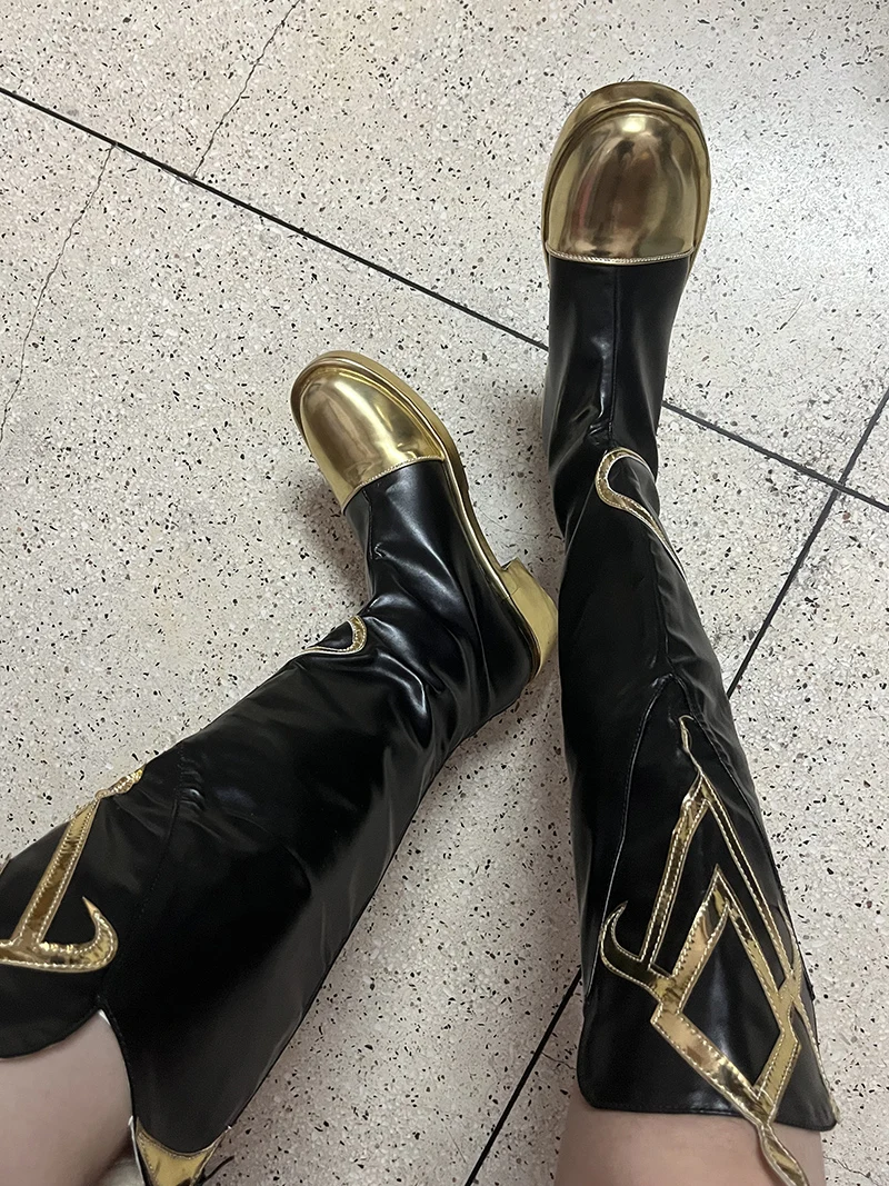 Aether cosplay sapatos genshin impacto viajantes couro do plutônio sapatos halloween botas de carnaval cosplay adereços feitos sob encomenda