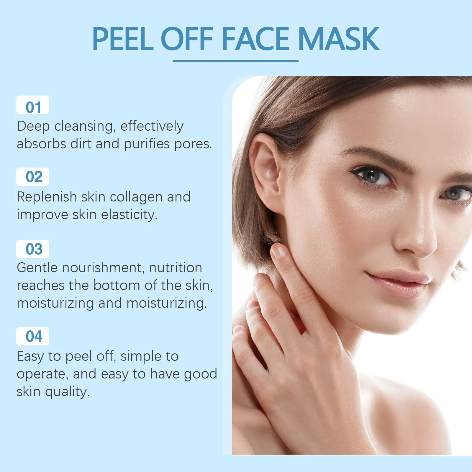 Bamboo Charcoal Blackhead Remover Mask Purifying Shrink Pore Deep Cleansing Oil Control Exfoliator Peel Mud Mask Skin Care view 2