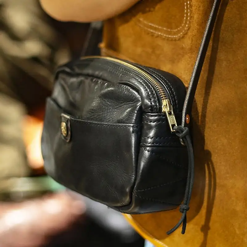 casual high quality First layer cowhide women's shoulder bag weekend party designer handmade genuine leather crossbody bag