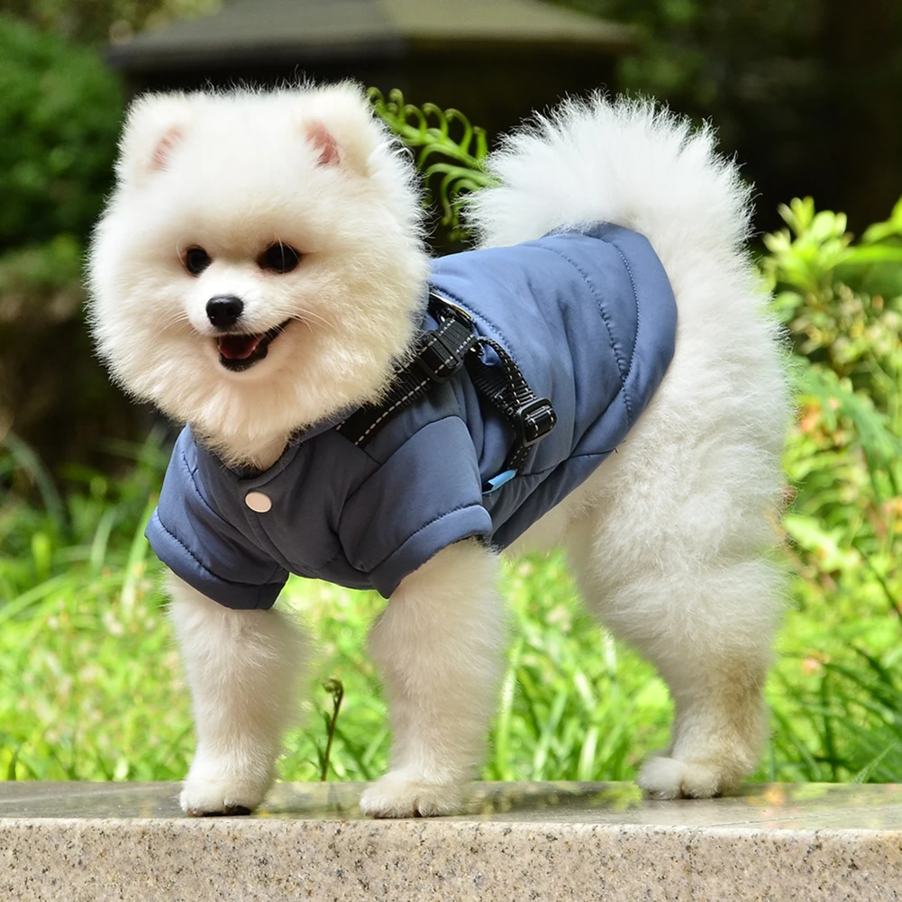 Winter Waterproof Large Pet Dog Jacket With Harness Winter Warm Dog Clothes For Big Dog Coat Chihuahua French Bulldog Outfit