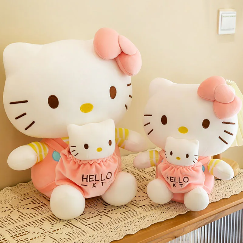 Sanrio Hello Kitty Plush Kid's Accompany Soft Stuffed Cute Dolls Kawaii Cartoon Creative Children's Sleeping Toys Birthday Gifts