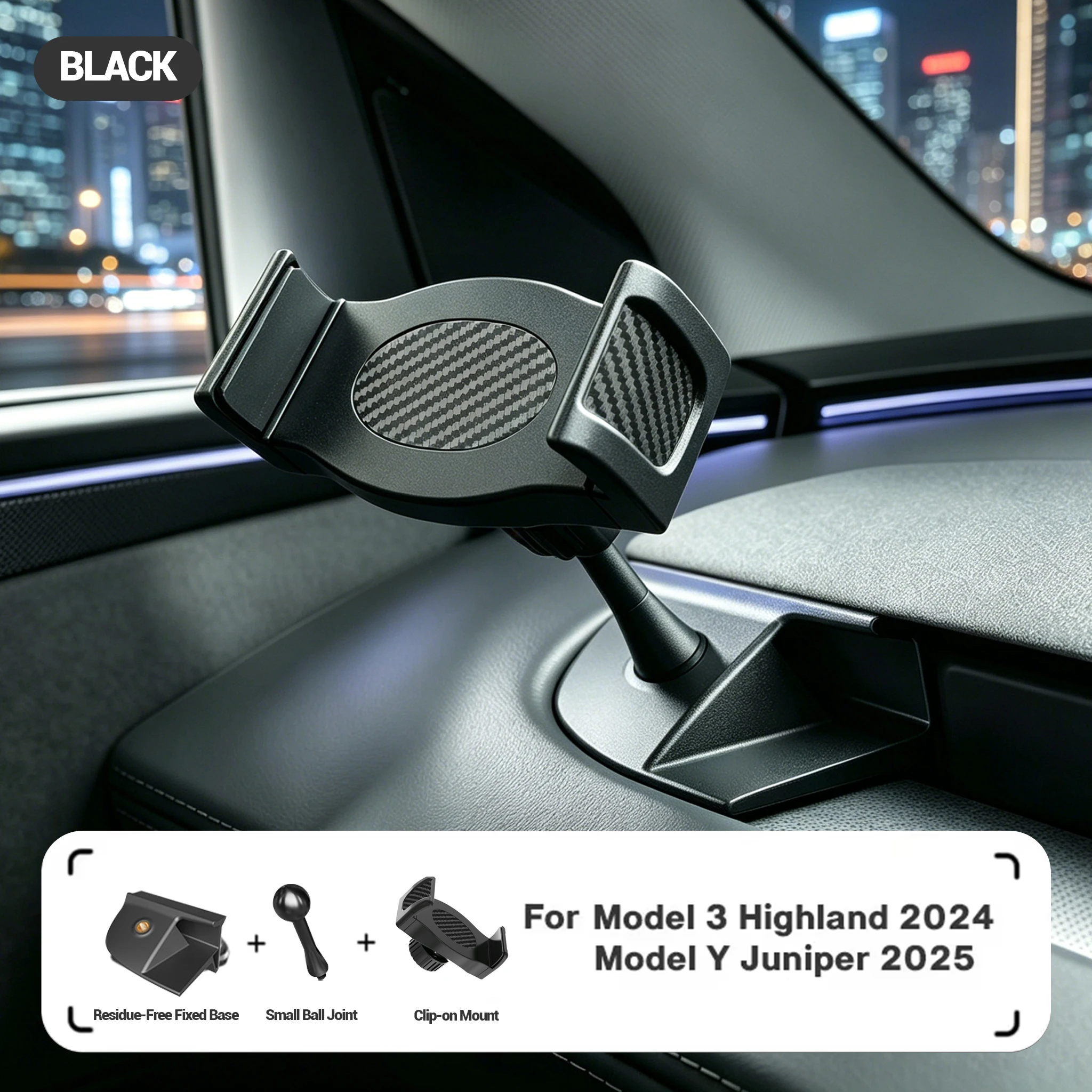 Clip on Mount  Black