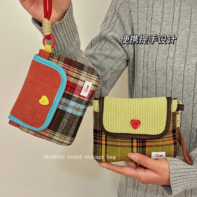 Data Cables Organizer Sanitary Pads Bag Large Capacity Contrast Color Cosmetic Bag Multipurpose Napkin Pouch Storage Bag
