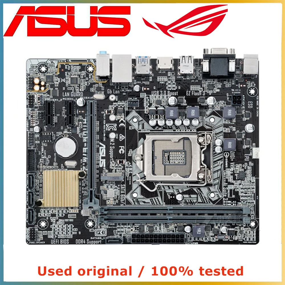 

For ASUS H110M-E/M.2 Computer Motherboard LGA 1151 DDR4 32G For Intel H110 Desktop Mainboard SATA III PCI-E 3.0 X16