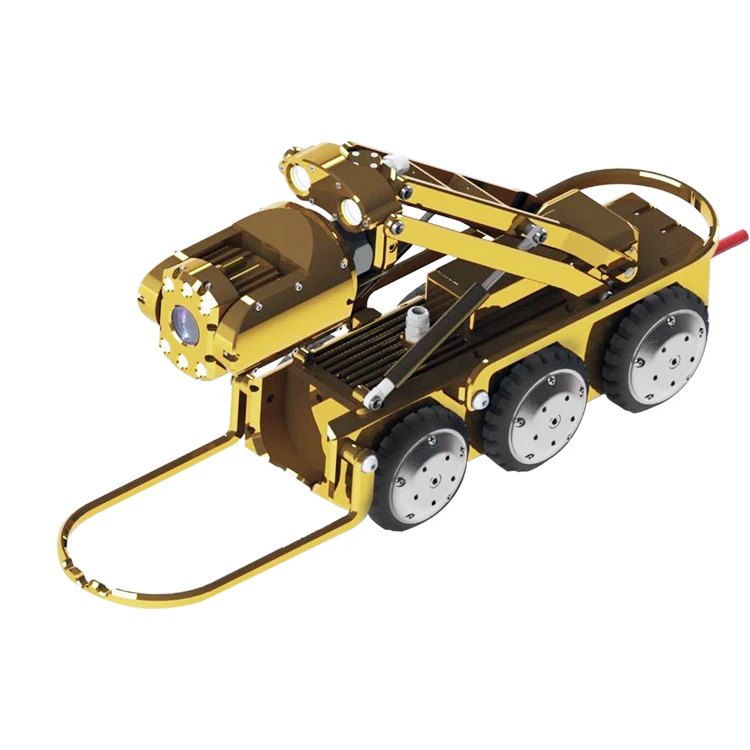 Waterproof Auto Lifting CCTV Urban Drainage Pipe Inspection Crawler Robot Chassis Camera System