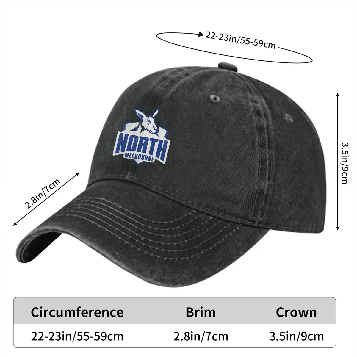 North Melbourne  Kangoroo  Football Club Baseball Caps Peaked Cap Australian Kangaroo Sun Shade Hats for Men Women