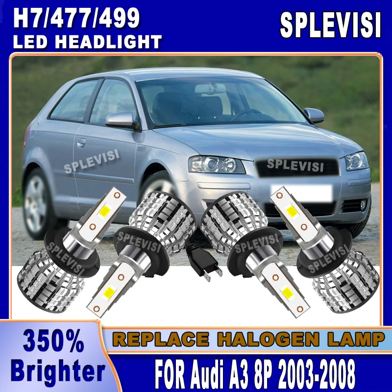 

Enhanced visibility 4PCS Warranty Plug-and-play installation H7/499 led headlight For Audi A3 8P 2003 2004 2005 2006 2007 2008