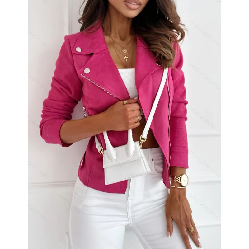 

Осень-зима, женская флисовая приталенная куртка на молнии и пуговицах, винтажная короткая куртка с воротником с лацканами, модное пальто, женская верхняя одежда