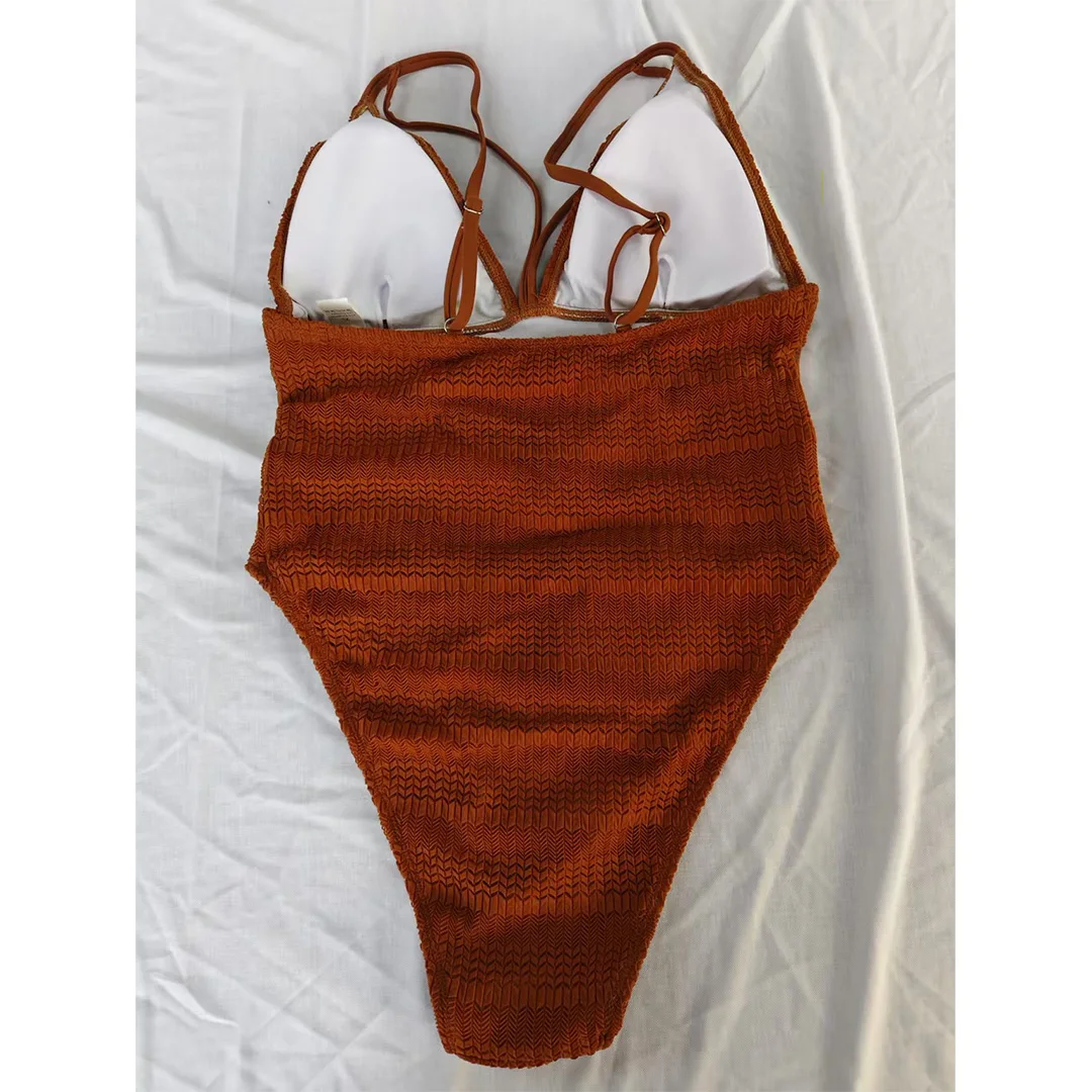 S - XXL, 5 Farben, V-Ausschnitt, transparentes Netzmaterial, Damen-Badeanzug, einteiliger Badeanzug, Damen-Badebekleidung mit hohem Beinausschnitt, Monokini, Badeanzug, Badebekleidung, Modell V6168. – Detail 39