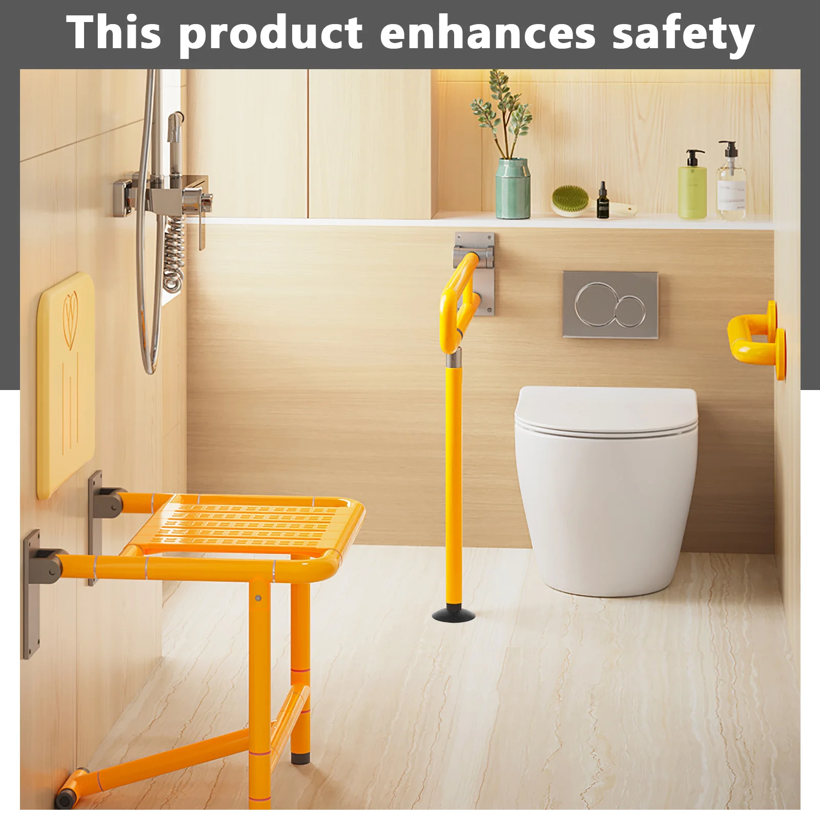 

4Pcs Anti-Skid Feet Cap Replacement for Toilet Seat Stool Furniture Leveling Pads Screw in M6 Non Slip Chair Tips