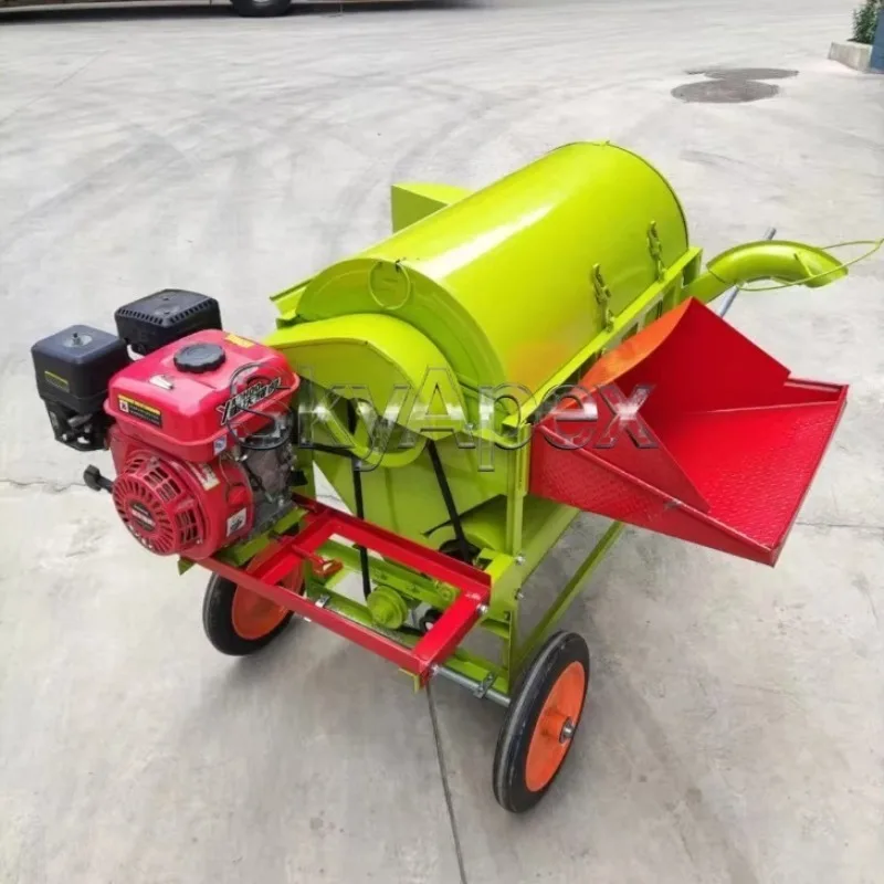 Mini Grain Thresher Multi Crop Rapeseed Rice Wheat Hulling Machine For Small Farm Agricultural Harvest Processing Work