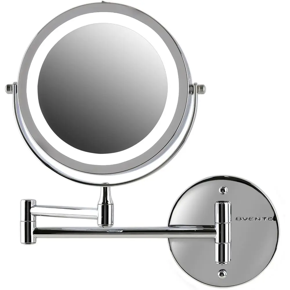 

Wall Mounted Lighted Makeup Mirror, 7" Double Sided 1X/7X Magniying Vanity Mirror or Bathroom with LED Lights, Cordl, 360° Rotat