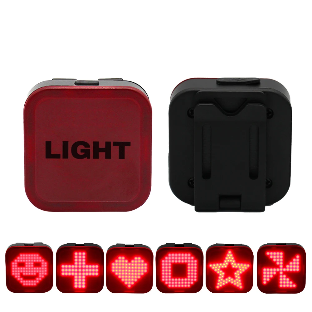 Bicycle Tail Light MTB Road Bike Rear Lamp Type-C Rechargeable Waterproof Warning Taillight Cycling Back Light for Night Riding