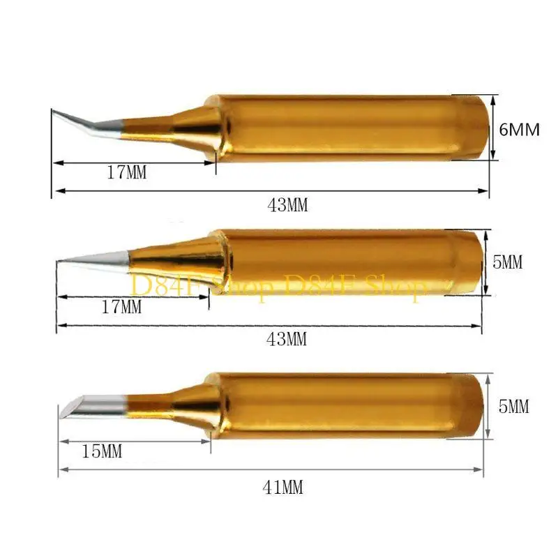 D84F Gold Lead-Free Soldering Iron Tip Internal Heating Replacement for 936 Solder