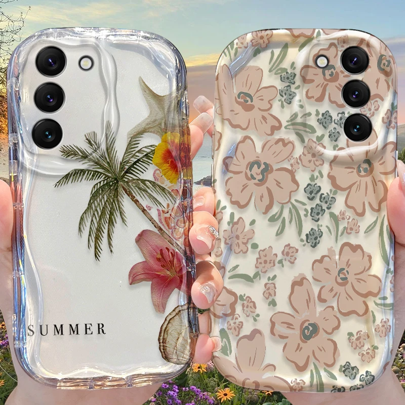 Tropical Summer Palm Tree Case for Samsung Galaxy A50 A50S A37 A36 A35 A34 A32 A26 A25 A24 4G A23 A21S A20S A17 A16 5G A15 Cover