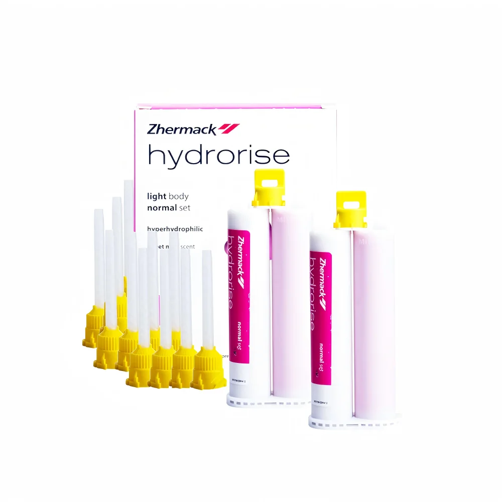 

Zhermack Hydrorise Hyperhydrophilic A-Silicone Impression Light Body Precision High-End Cosmetic Restoration 2x50мл картриджи