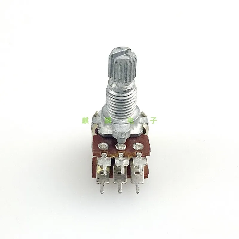 2 Piece 12 Type B5K Stereo Channel Volume Adjust Potentiometer Flower Shaft 15mm 6-Pin