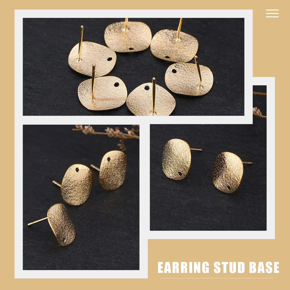 

30pcs Round Earring Making Base Needle Earring Making Supplies Blank Posts Bezel Trays Settings DIY Accessories Jewelry Parts