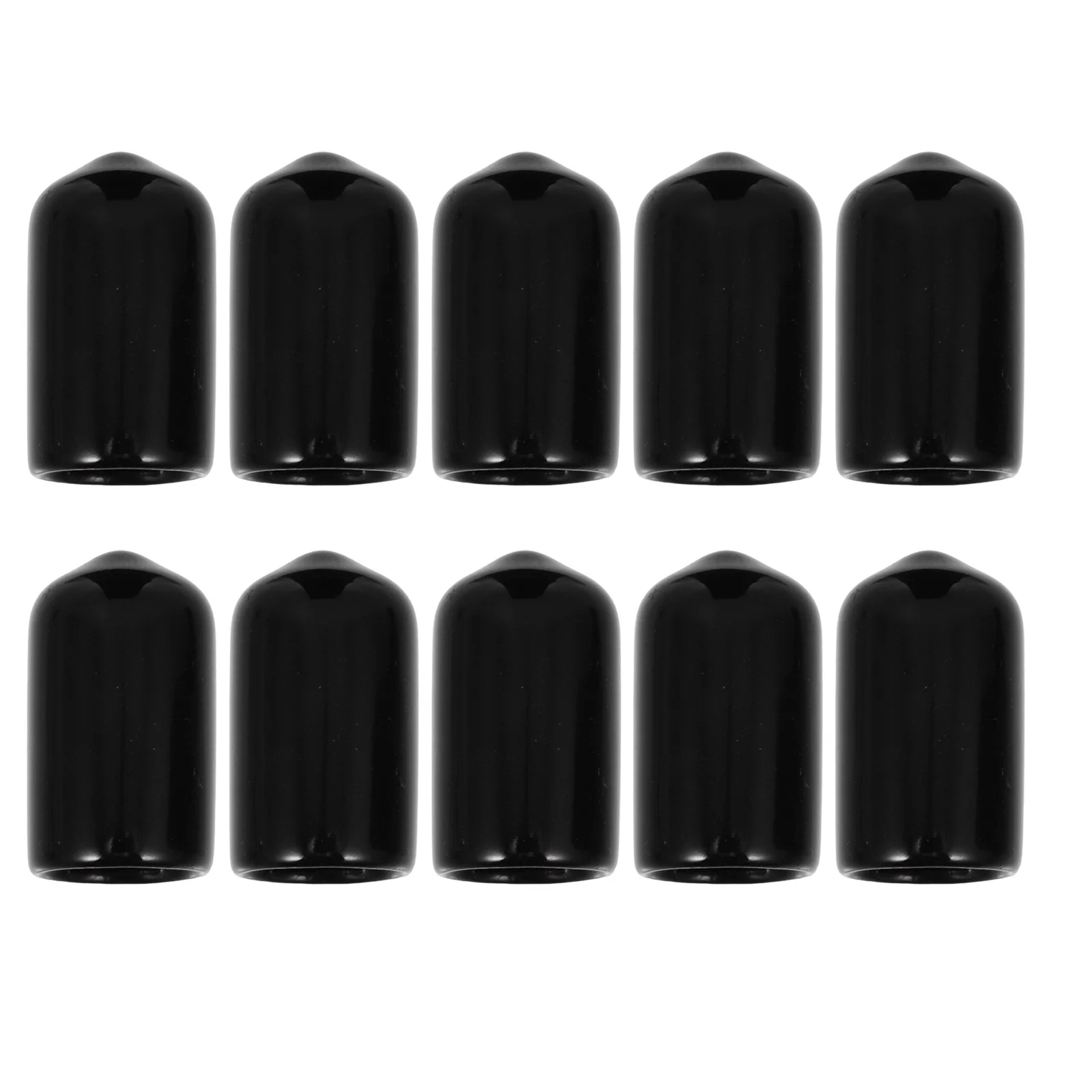 

10Pcs Portable Cue Head Covers Premium Rubber Material Protective Cue Cover for Billiard Players Gift Idea Black