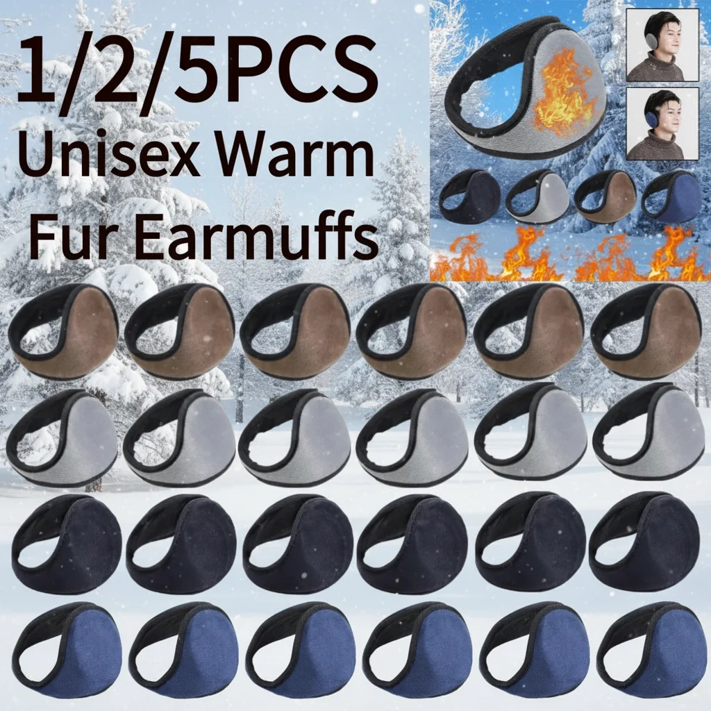 

1/2/5 шт. зимние унисекс теплые меховые наушники бархатные наушники утолщенные теплые наушники для езды на велосипеде на открытом воздухе лыжные плюшевые наушники
