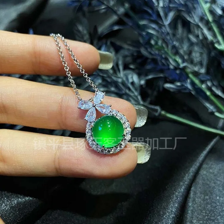 

Серьги-подвески принцессы из халцедона, агатовое нефритовое ожерелье, кулон