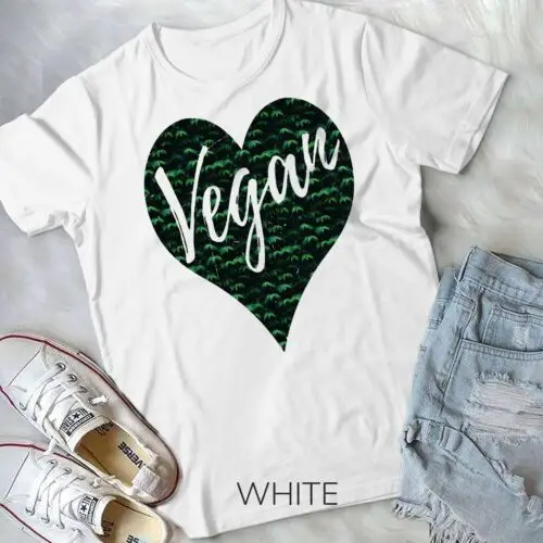 Vegan Love Heart Vintage Distressed Style Cute Plant Based Unisex T-shirt