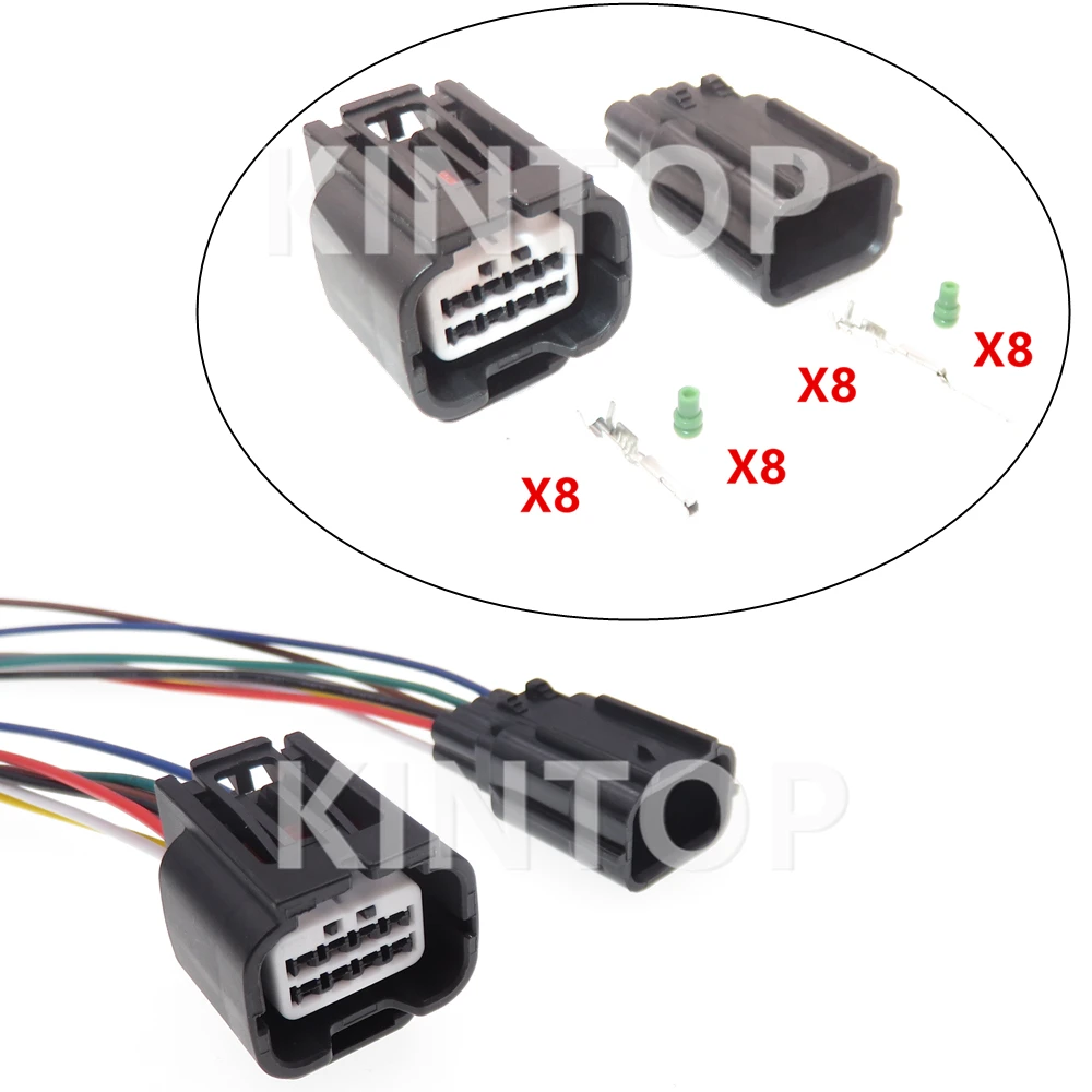 1 Set 8 Pins AC Assembly Auto Radar Wire Terminal Sealed Socket 7282-2148-30 7283-2148-30 Car Small Current Headlight Connector