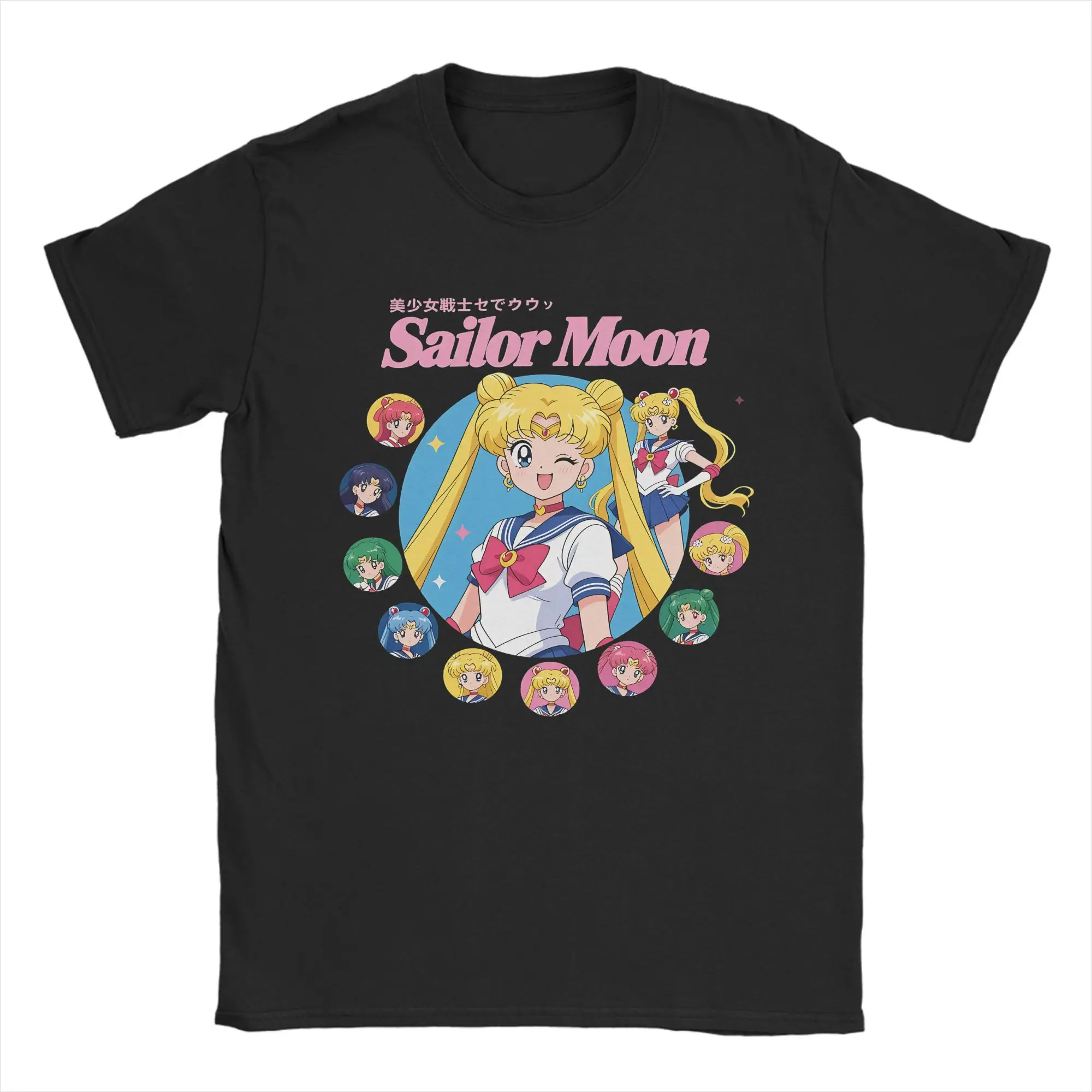 

Harajuku Sailors Moons he Eternal Promise of Friendship футболка мужская хлопковая летняя футболка с коротким рукавом и круглым вырезом