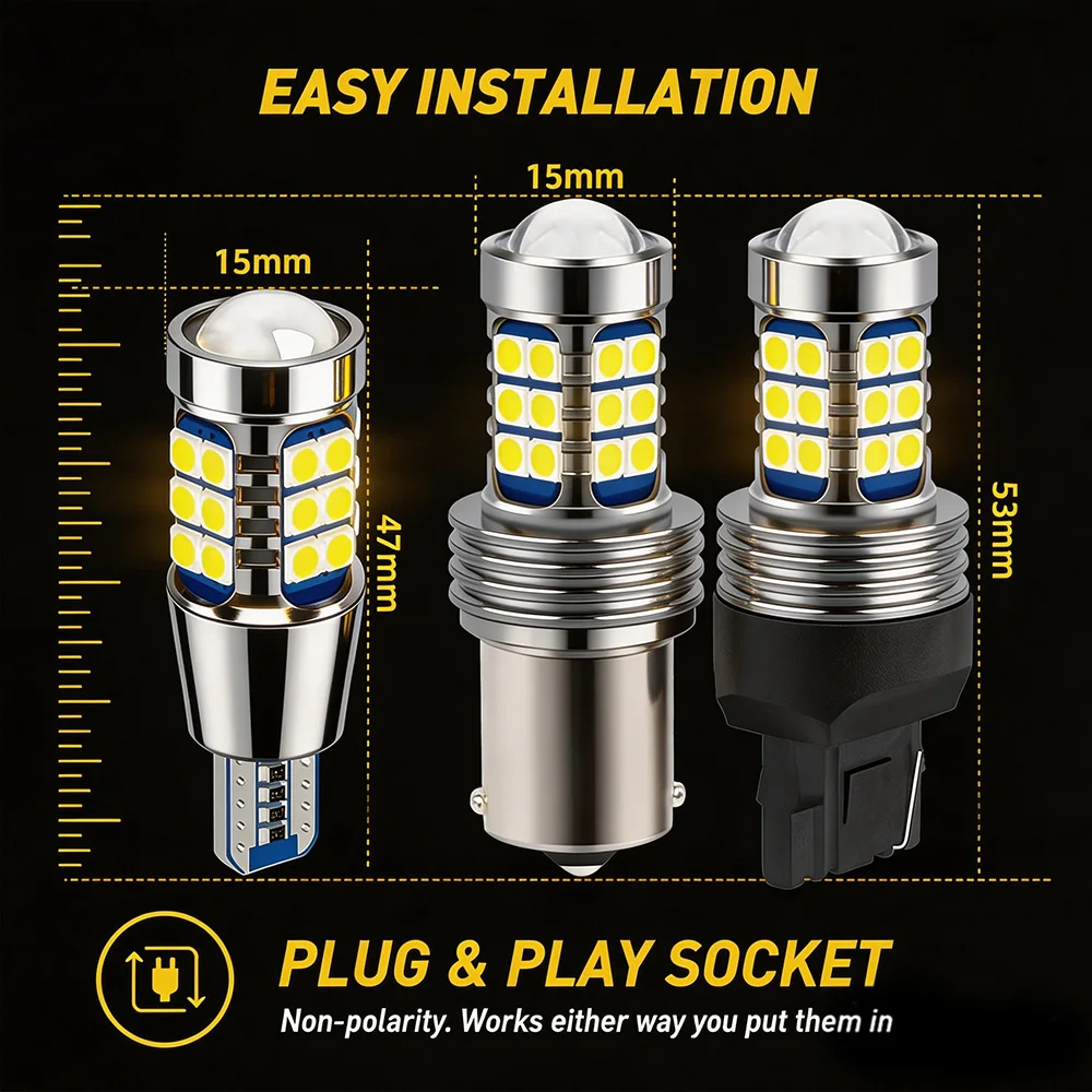 For Ford Mondeo 4 MK4 Reverse Lights LED 2007-2015 Mondeo Accessories 2014 2013 2012 2011 2010 2009 2008 Backup Reversing Lamp