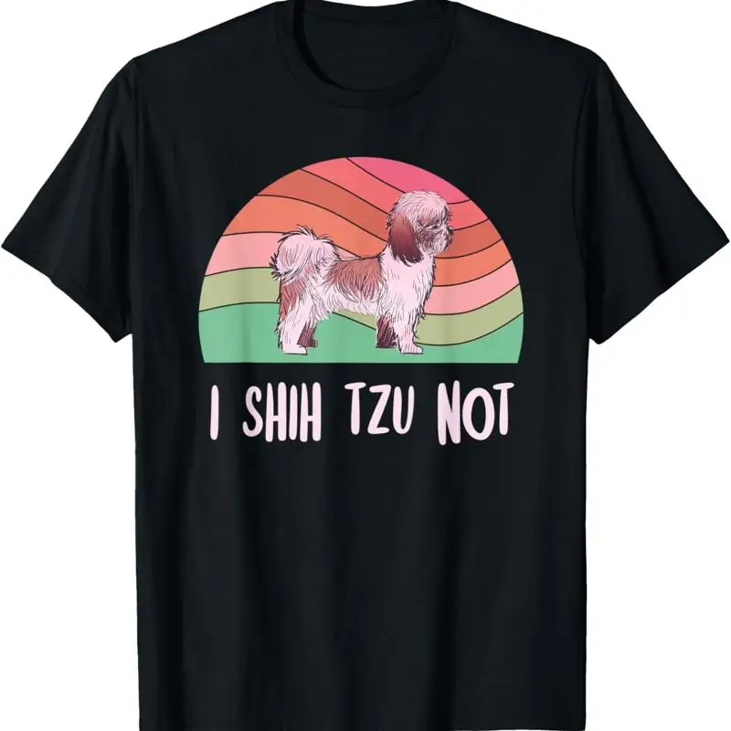 I Shih Tzu No perro cachorro mamá papá mujer juguete monedero Shitzu Linda camiseta