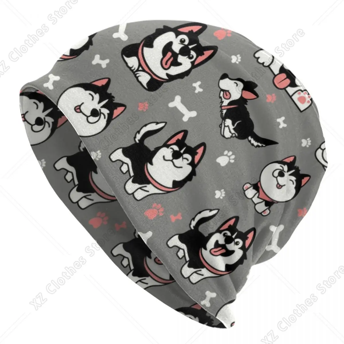 Cute Siberian Husky Dog Bonnet Hat Knitting Hats Men Women Hip Hop Unisex Alaskan Malamute Winter Warm Skullies Beanies Caps