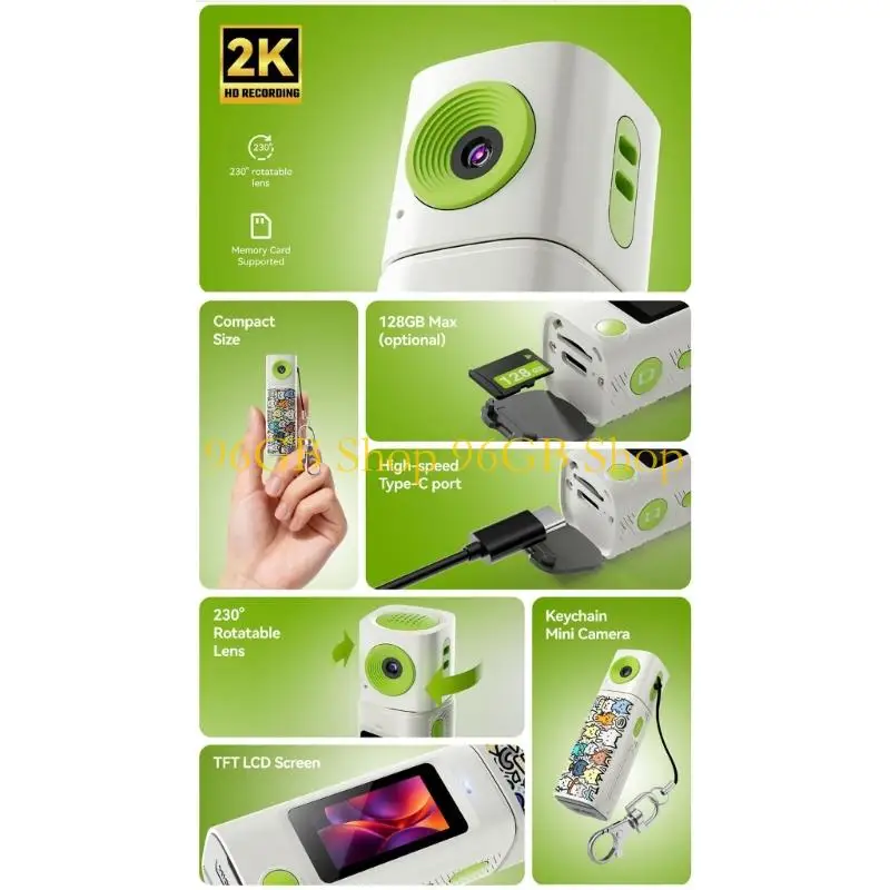 

Карманная камера с высоким разрешением 720P емкостью 96 ГБ, предназначенная для повседневного использования в качестве брелока