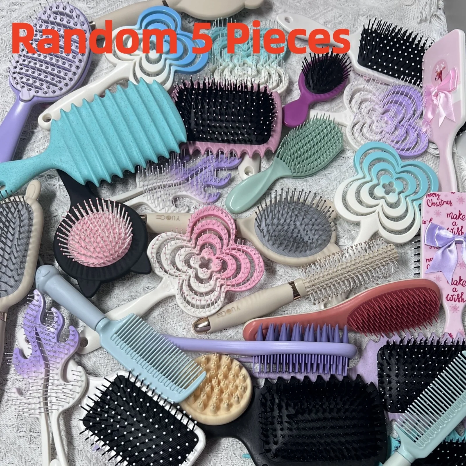 

Случайные 3/5 шт. щетки для волос разных форм, цвета, распутывающие массажные расчески, набор расчесок для женщин и девочек, ежедневная укладка волос