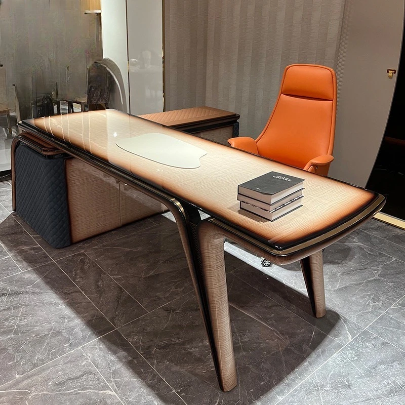 Modern light luxury desk office boss desk computer desk