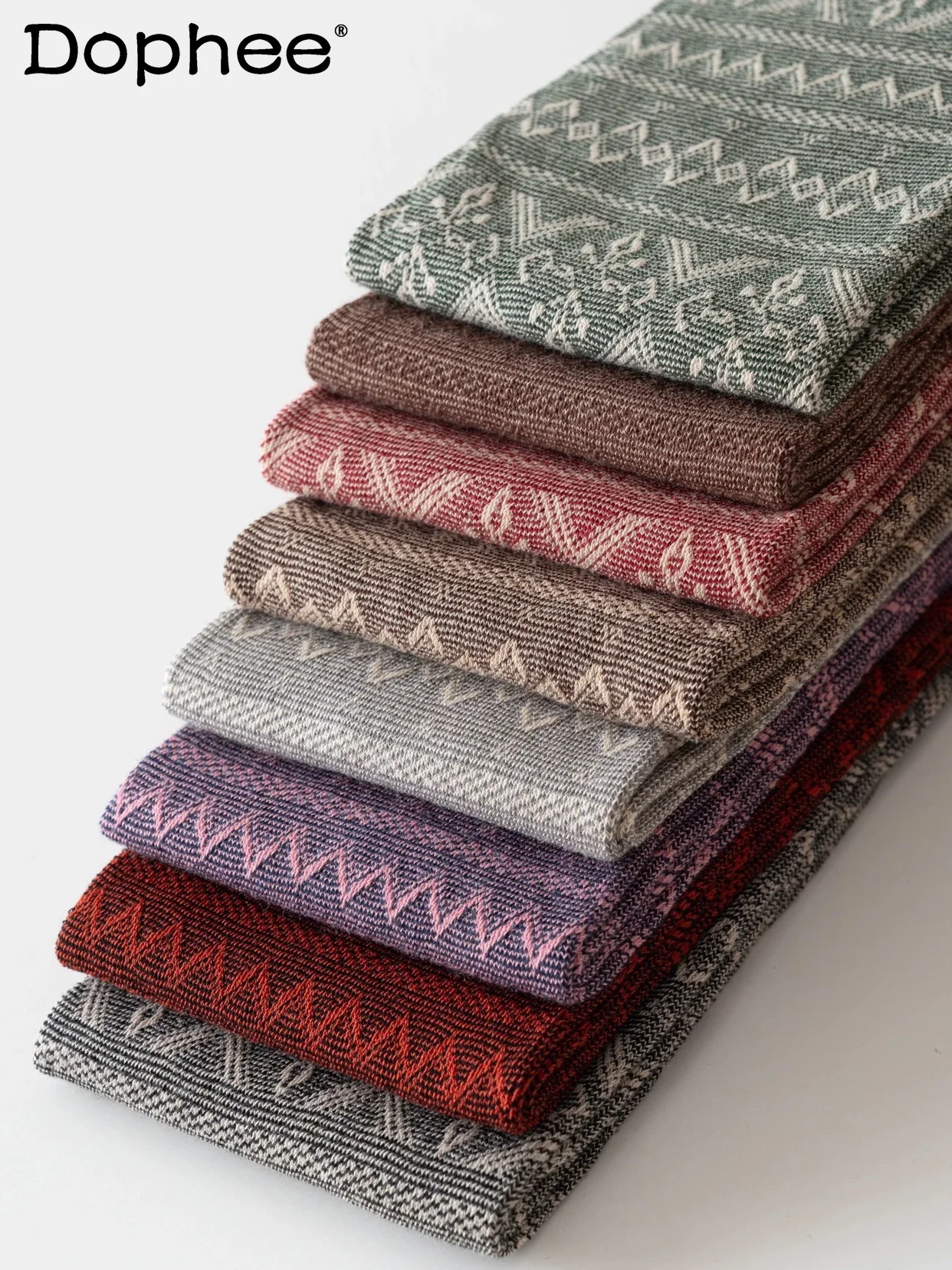 

Japanese Original Spring and Autumn Wave Pattern Knitted Cotton Jacquard Tights Sweet Girl Warm Base Layer Tights