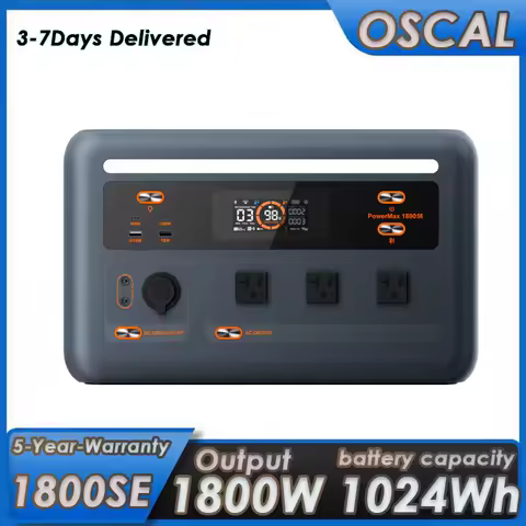 Bluetti OSCAL PowerMax 1800SE Potable Power Station 1800W Output Power 1024Wh Battery Capacity Power Bank Outdoors Traveling Trip Camping Multifunctional Power Station
