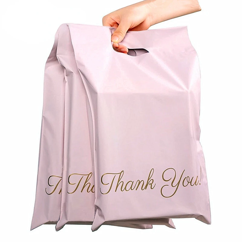 Standard Thank You Pink Poly Mailer Adhesive Envelopes Bags Black White Underwear Dress Leggings Gifts Shipping Portable Pouches