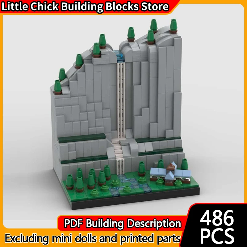 

Модель City Street View MOC, строительные кирпичи, природа, Yosemite Falls, модульная технология, детские праздничные подарки, сборные игрушки, костюм