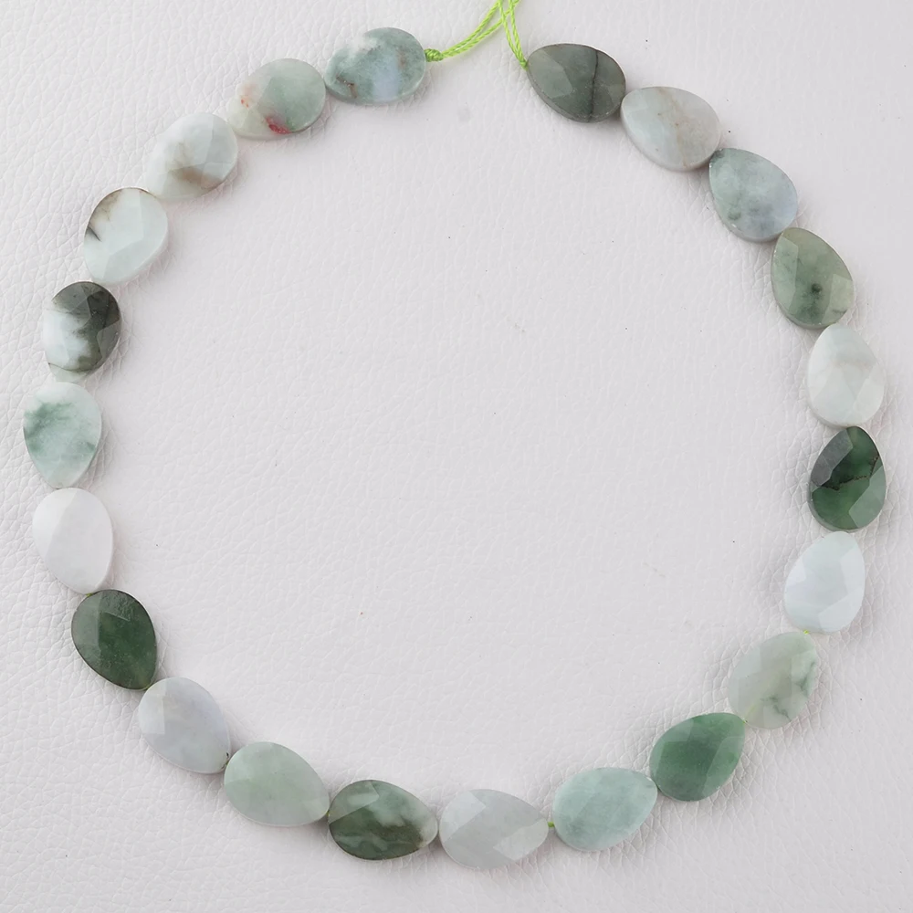 Natural Stones High Quality Jadeite Jade Drop Shape Loose Beads DIY for Jewelry Making Gemstone Bracelet Necklace Earring