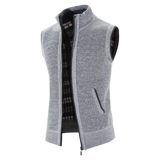 Men s Autumn Winter Waistcoat Plus Velvet Thicken Plus Size Slim Waistcoat Mens Sweater Vest Sleeveless Knitted Sweater M 4XL AliExpress