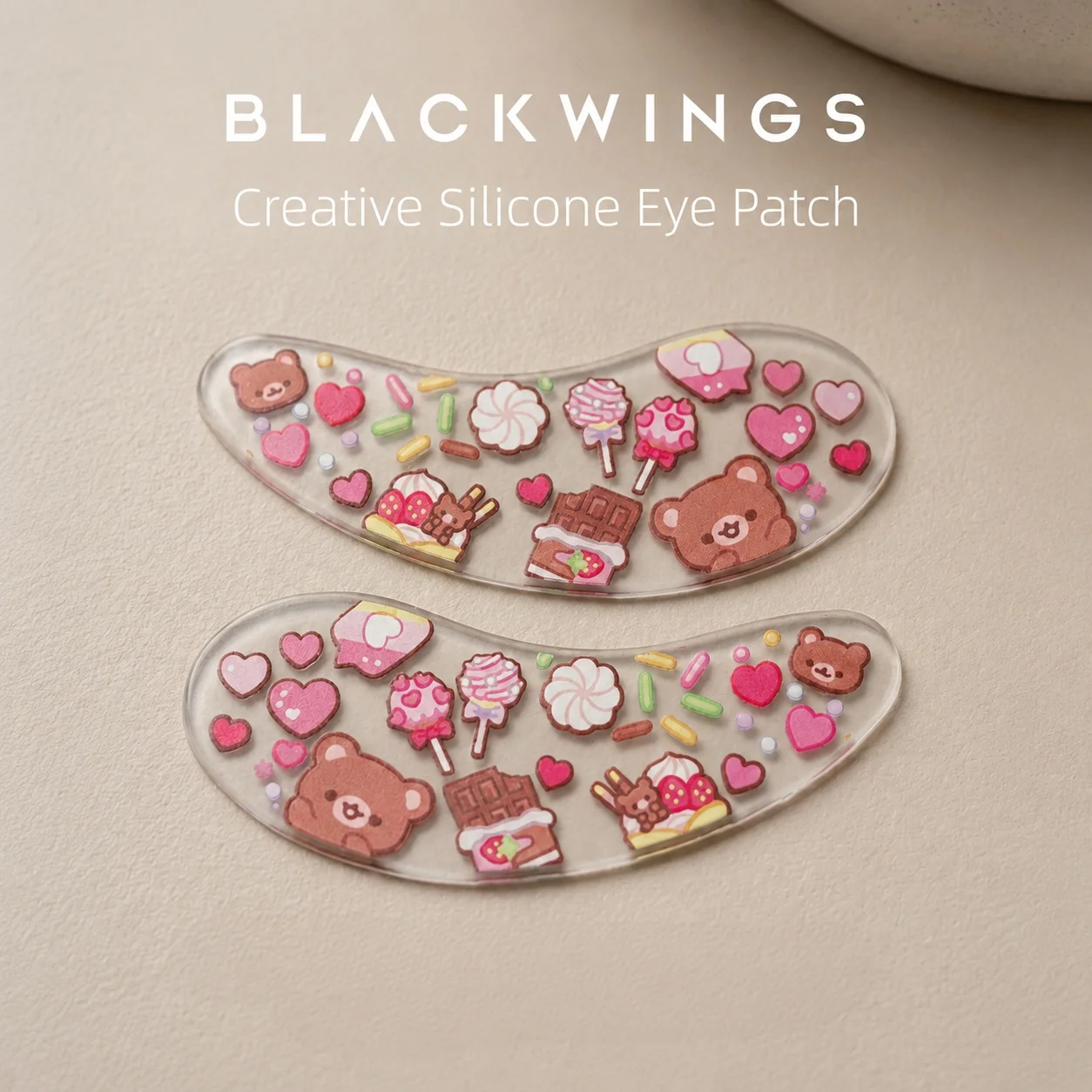 Blackwings Silikon-Augenmaske Ist eine Wiederverwendbare Kühlgel-Augenmaske mit Musterdesign, Ein Muss für Hautpflege Tag und Nacht – Detail 9