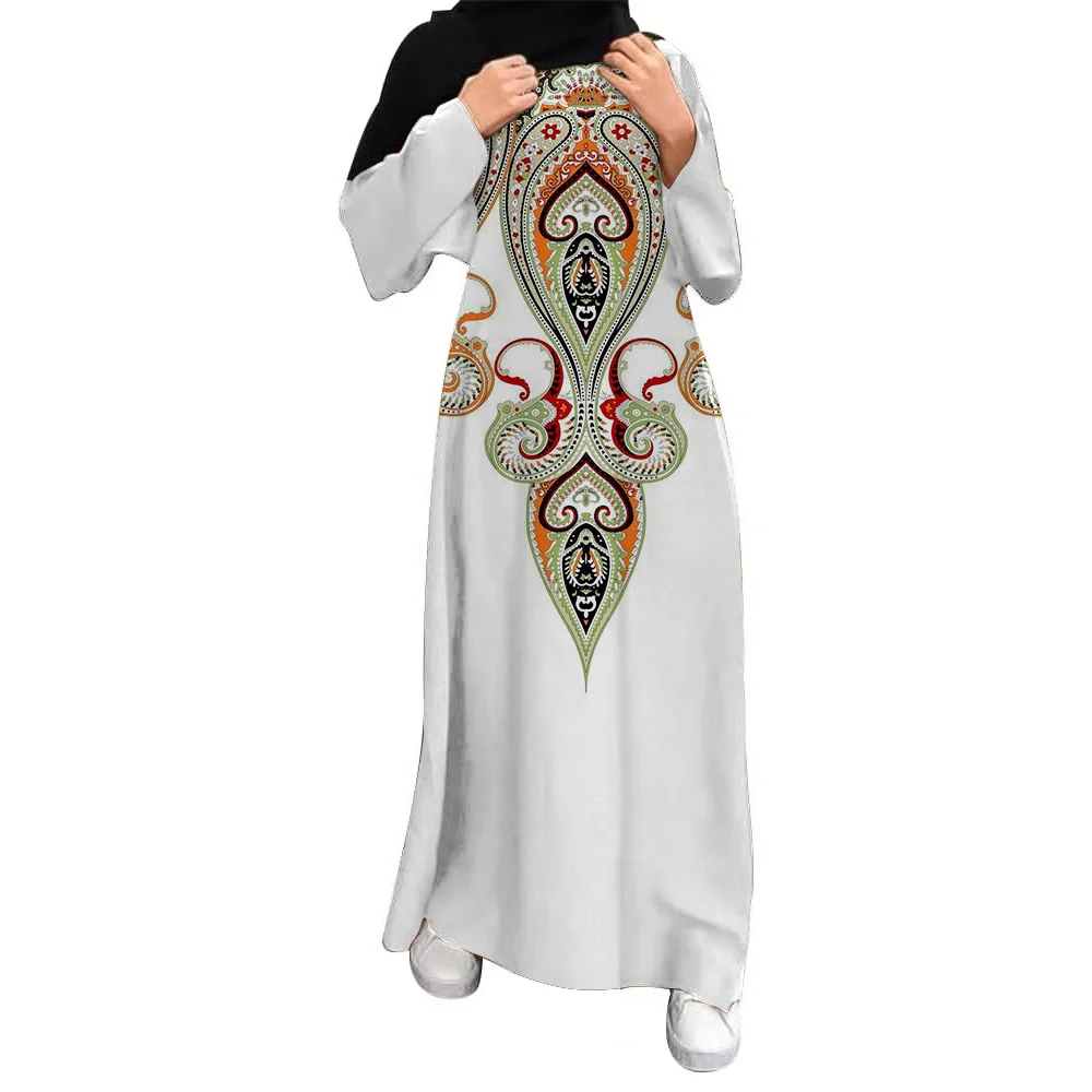 Femme Islamic Abaya Dress 2024 High Quality Ramadan Muslim Women Clothing Flared Sleeve Dubai Turkey Abaya Dress Detachable Belt