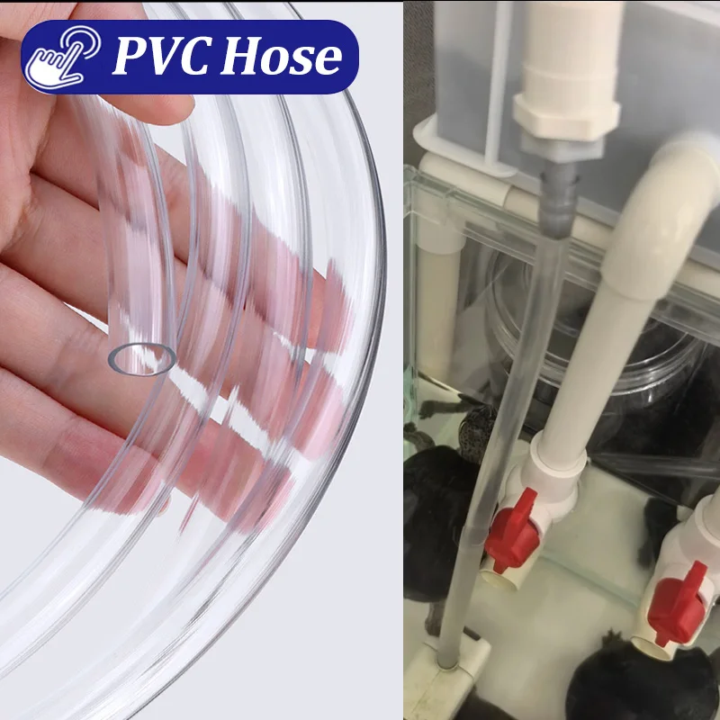 Clear PVC Plastic Hose Dia 2 4 6 8 10 12 14 16 18 20mm Water Tubing Transparent for Aquarium Pump Garden Irrigation Connect Tube